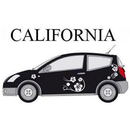 Car deco "california" - hvid