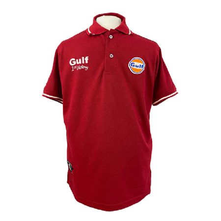 Gulf Vintage polo-shirt. Bordeauxrød S