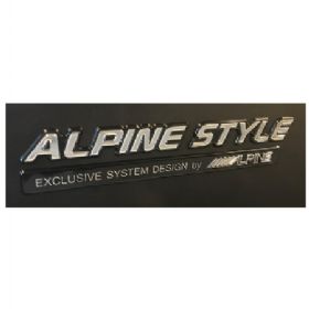 Alpine Style emblem sort/krom