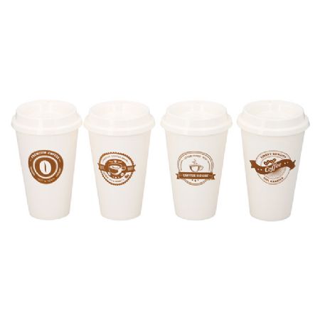 Kaffekop hvid plastic 450ml