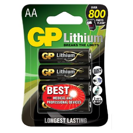 GP AA-lithiumbatteri 1.5V, 15LF-2U4, 4-pak