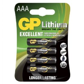 GP AAA-lithiumbatteri 1.5V, 24LF-2U4, 4-pak