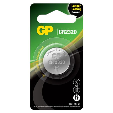 GP knapcelle, Lithium, CR2320, 1-pak