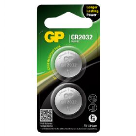 GP knapcelle, Lithium, CR2032, 2-pak