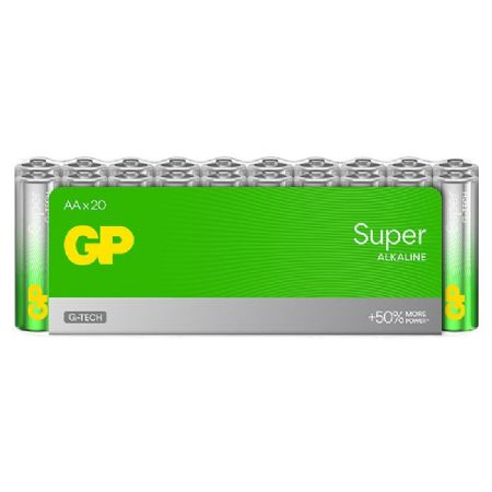 GP Super Alkaline AA-batteri 15A/LR6 20-pak