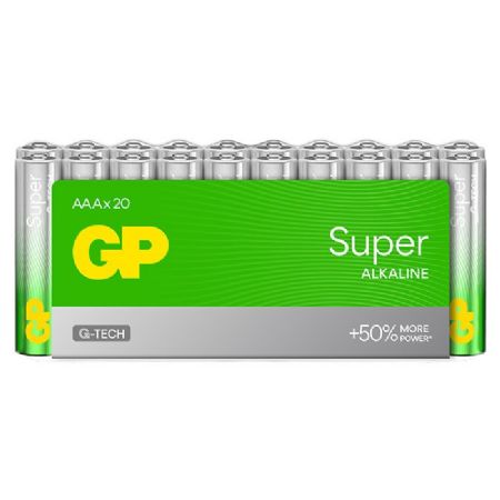 GP Super Alkaline AAA-batteri 24A/LR03 20-pak